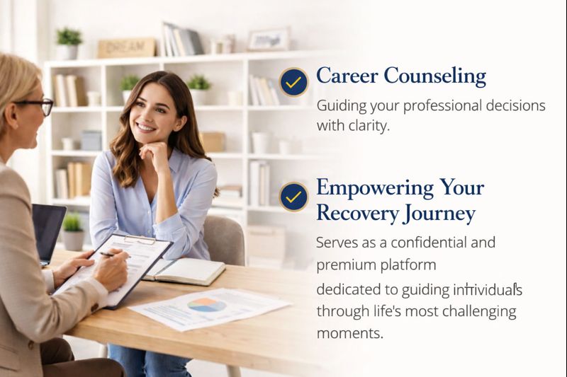 Career guidance session helping an individual make confident professional decisions